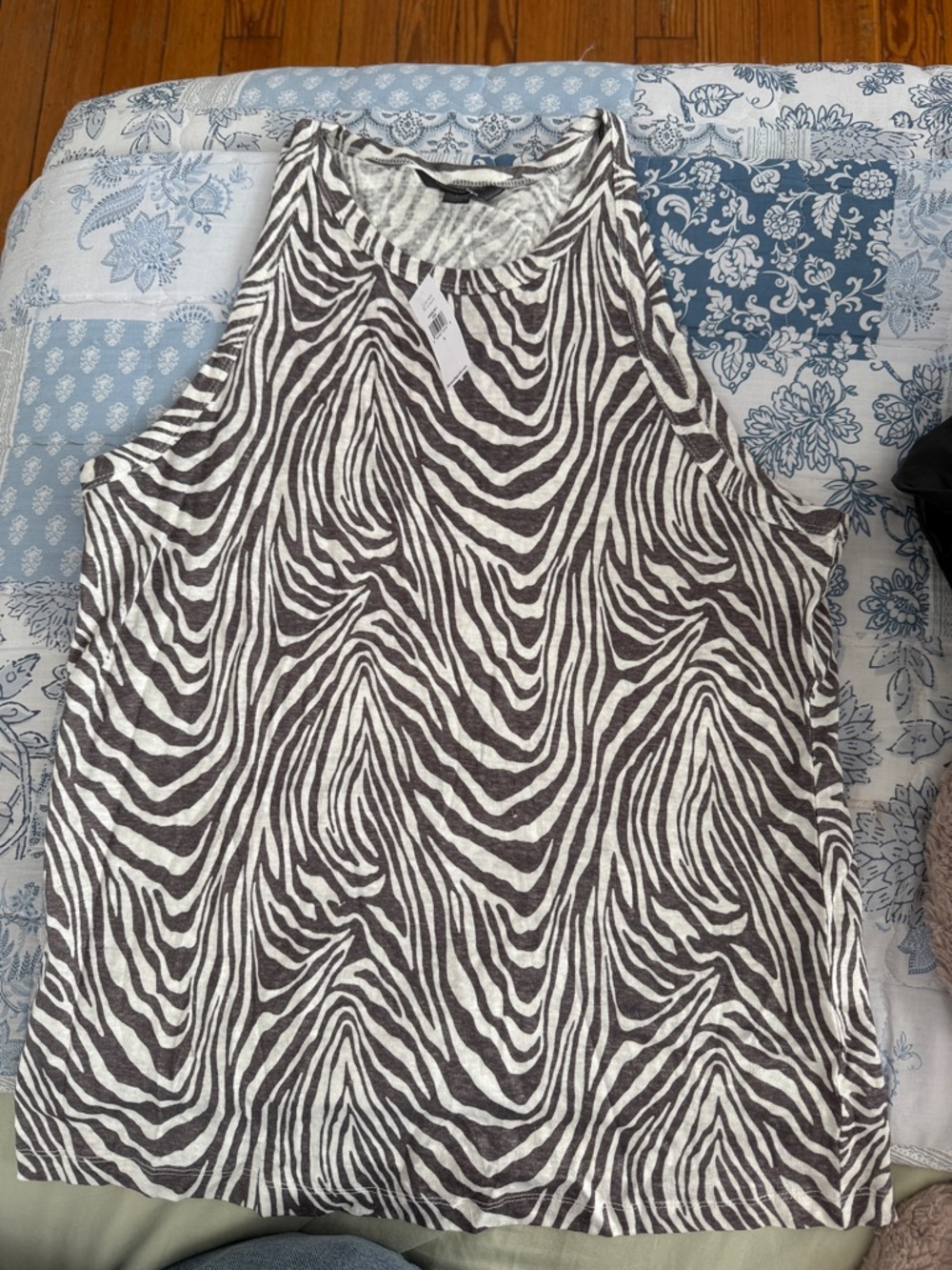 Banana Republic Black and White Zebra Tank